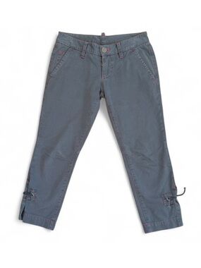 Vintage DSQUARED2 Low Rise Capris Contrast Stitch Bungee Cord Cargo Pants